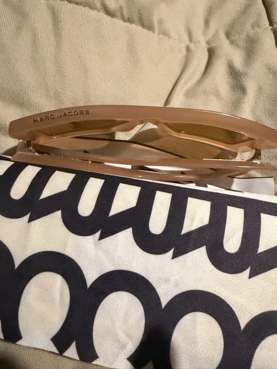 Marc Jacobs Taupe Oversized Square Sunglasses